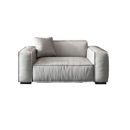 Contemporary Faux Leather Square Arm Sofa Standard Sofa for Living Room 35.5"L x 39"W x 26"H Clearhalo 'furn' 'furn_sofas' 'Furniture' 'furniture_sofas' 'Living Room Furniture' 'Sofa' 'sofas' 5045740