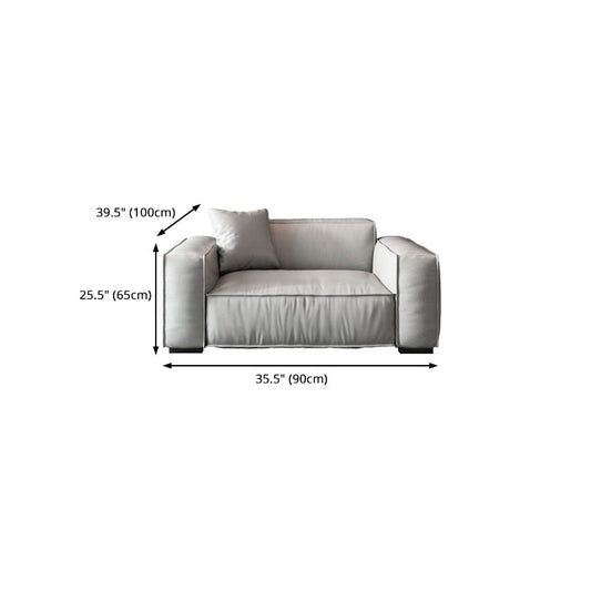 Contemporary Faux Leather Square Arm Sofa Standard Sofa for Living Room Clearhalo 'furn' 'furn_sofas' 'Furniture' 'furniture_sofas' 'Living Room Furniture' 'Sofa' 'sofas' 5045744