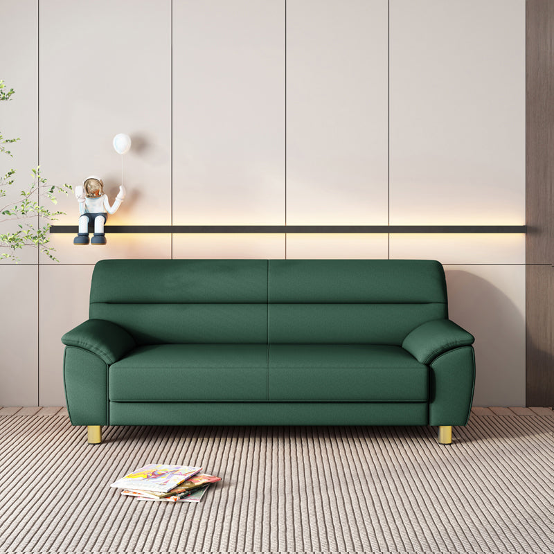 Contemporary Faux Leather Pillow Top Arm Sofa Standard Sofa for Living Room Blackish Green Clearhalo 'furn' 'furn_sofas' 'Furniture' 'furniture_sofas' 'Living Room Furniture' 'Sofa' 'sofas' 5045751