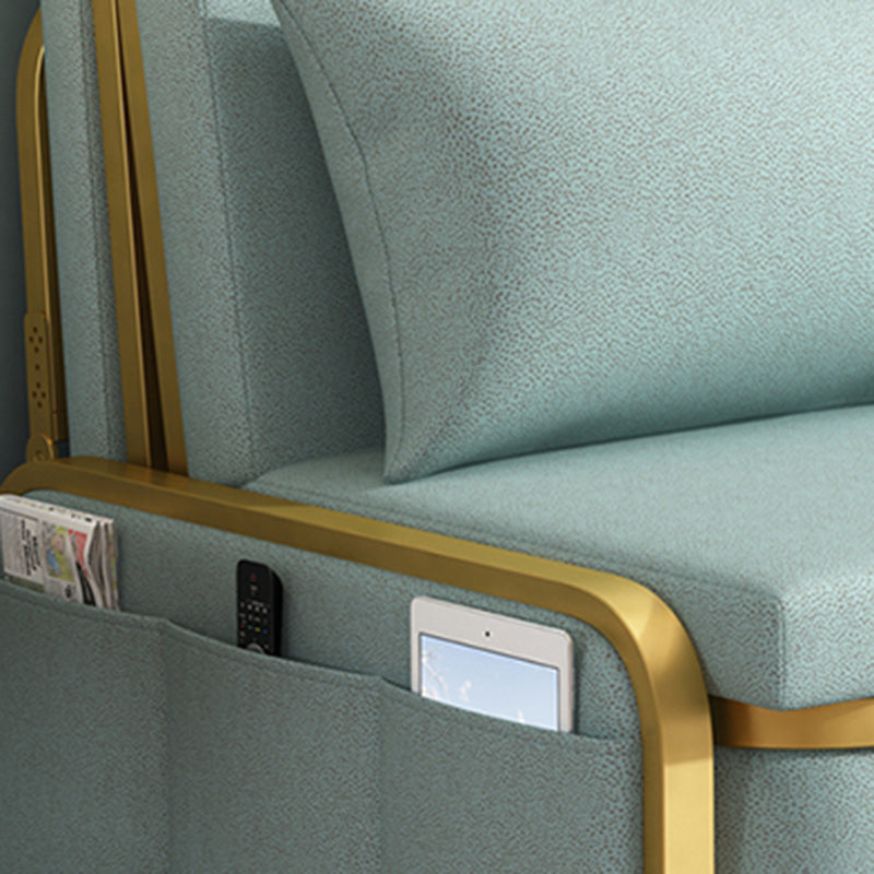 Green Contemporary Linen Armless Sofa Bed Standard Sofa for Living Room Clearhalo 'furn' 'furn_sofas' 'Furniture' 'furniture_sofas' 'Living Room Furniture' 'Sofa' 'sofas' 5045795