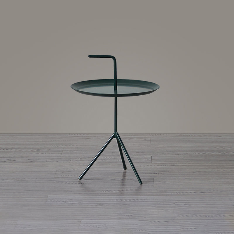 21.6"/25.5" Tall Metal Pedestal End Table Round Tray Top Side End Table Green Clearhalo 'Coffee & Accent Tables' 'End & Side Tables' 'end_side_table' 'Furniture' 'furniture_end_side_table' 'Living Room Furniture' 5045809