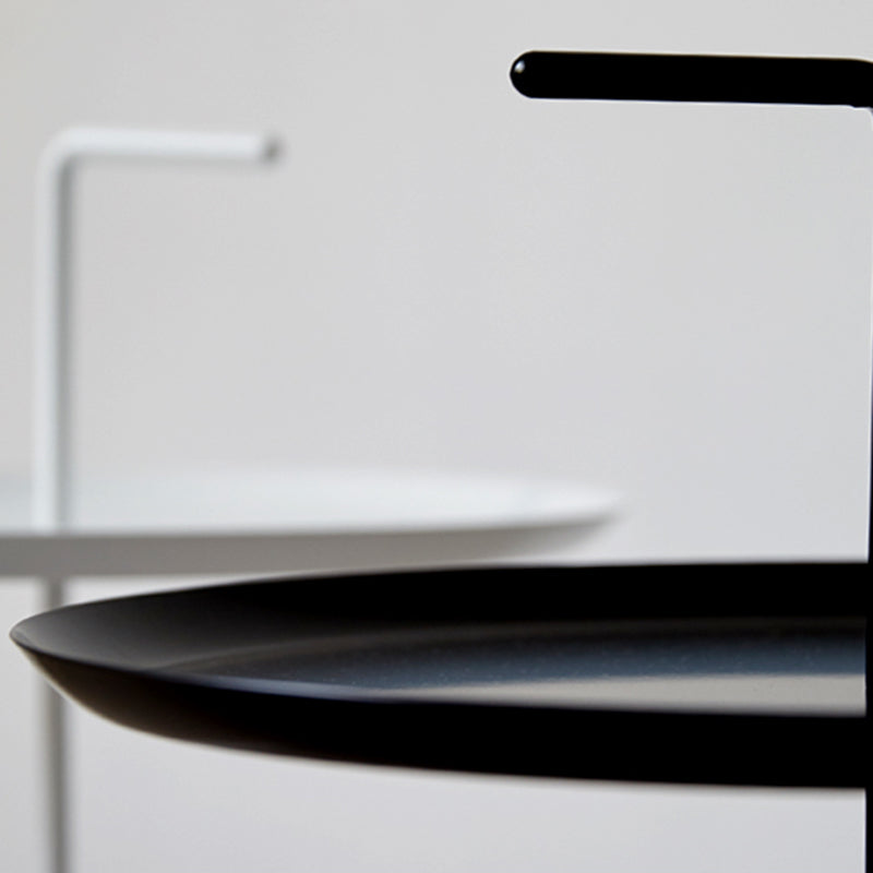 21.6"/25.5" Tall Metal Pedestal End Table Round Tray Top Side End Table Clearhalo 'Coffee & Accent Tables' 'End & Side Tables' 'end_side_table' 'Furniture' 'furniture_end_side_table' 'Living Room Furniture' 5045811