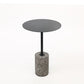 Mid-century Modern Cocktail Table Metal Iron Round Coffee Table with Top Gray Black Clearhalo 'Coffee & Accent Tables' 'End & Side Tables' 'end_side_table' 'end_side_tables' 'furn' 'furn_end_side_tables' 'Furniture' 'furniture_end_side_table' 'Living Room Furniture' 5045818