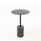 Mid-century Modern Cocktail Table Metal Iron Round Coffee Table with Top Black Clearhalo 'Coffee & Accent Tables' 'End & Side Tables' 'end_side_table' 'end_side_tables' 'furn' 'furn_end_side_tables' 'Furniture' 'furniture_end_side_table' 'Living Room Furniture' 5045819