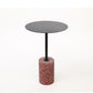 Mid-century Modern Cocktail Table Metal Iron Round Coffee Table with Top Red-Black Clearhalo 'Coffee & Accent Tables' 'End & Side Tables' 'end_side_table' 'end_side_tables' 'furn' 'furn_end_side_tables' 'Furniture' 'furniture_end_side_table' 'Living Room Furniture' 5045825