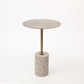 Mid-century Modern Cocktail Table Metal Iron Round Coffee Table with Top White-Gold Clearhalo 'Coffee & Accent Tables' 'End & Side Tables' 'end_side_table' 'end_side_tables' 'furn' 'furn_end_side_tables' 'Furniture' 'furniture_end_side_table' 'Living Room Furniture' 5045826