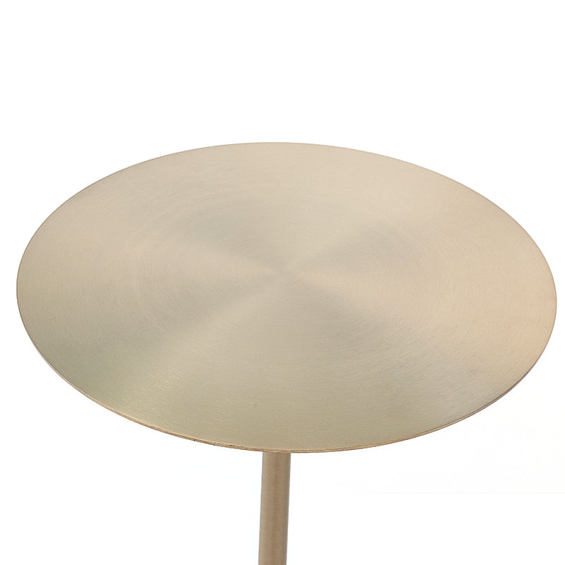 Mid-century Modern Cocktail Table Metal Iron Round Coffee Table with Top Clearhalo 'Coffee & Accent Tables' 'End & Side Tables' 'end_side_table' 'end_side_tables' 'furn' 'furn_end_side_tables' 'Furniture' 'furniture_end_side_table' 'Living Room Furniture' 5045827