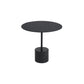 Marble Pedestal End Table Metal Black/ Gold Round Side End Table 18"L x 18"W x 16"H Black Clearhalo 'Coffee & Accent Tables' 'End & Side Tables' 'end_side_table' 'end_side_tables' 'furn' 'furn_end_side_tables' 'Furniture' 'furniture_end_side_table' 'Living Room Furniture' 5045896