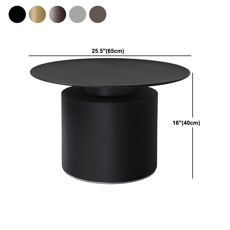 Metal Pedestal End Table Round Solid Color Side End Table for Living Room Clearhalo 'Coffee & Accent Tables' 'End & Side Tables' 'end_side_table' 'end_side_tables' 'furn' 'furn_end_side_tables' 'Furniture' 'furniture_end_side_table' 'Living Room Furniture' 5045929
