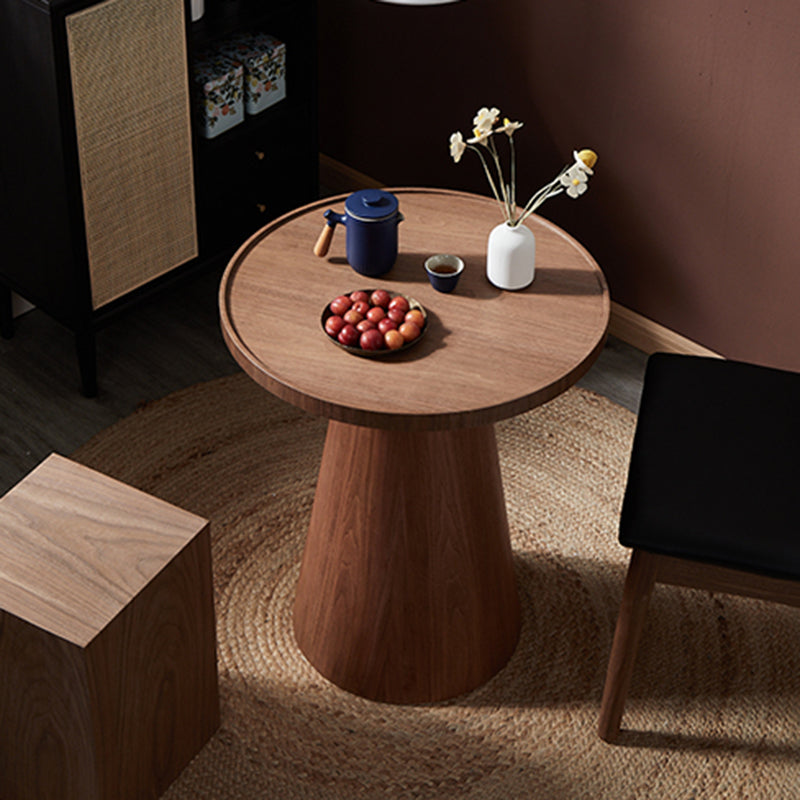 Nordic Style Cocktail Table Pine Material Multicolor Choice Round Coffee Table 22"L x 22"W x 20"H Dark Coffee Clearhalo 'Coffee & Accent Tables' 'End & Side Tables' 'end_side_table' 'end_side_tables' 'furn' 'furn_end_side_tables' 'Furniture' 'furniture_end_side_table' 'Living Room Furniture' 5045932