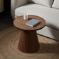 Nordic Style Cocktail Table Pine Material Multicolor Choice Round Coffee Table 23.6"L x 23.6"W x 27.6"H Dark Coffee Clearhalo 'Coffee & Accent Tables' 'End & Side Tables' 'end_side_table' 'end_side_tables' 'furn' 'furn_end_side_tables' 'Furniture' 'furniture_end_side_table' 'Living Room Furniture' 5045934