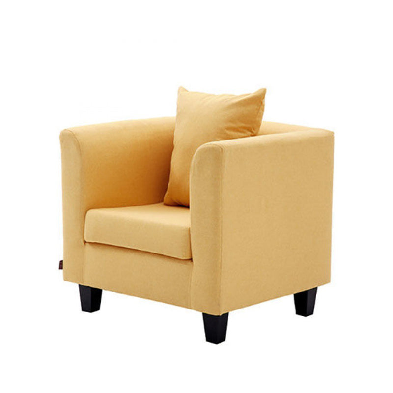 Arm Chair 28.3" L x25.5" W x25.9" H Solid Wood Frame Chair for Living Room Yellow Linen Clearhalo 'Accent Chairs' 'accent_chairs' 'Chairs & Seating' 'furn' 'furn_accent_chairs' 'Furniture' 'furniture_accent_chairs' 'Living Room Furniture' 5046023