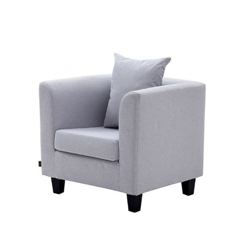 Arm Chair 28.3" L x25.5" W x25.9" H Solid Wood Frame Chair for Living Room Smoke Gray Linen Clearhalo 'Accent Chairs' 'accent_chairs' 'Chairs & Seating' 'furn' 'furn_accent_chairs' 'Furniture' 'furniture_accent_chairs' 'Living Room Furniture' 5046027