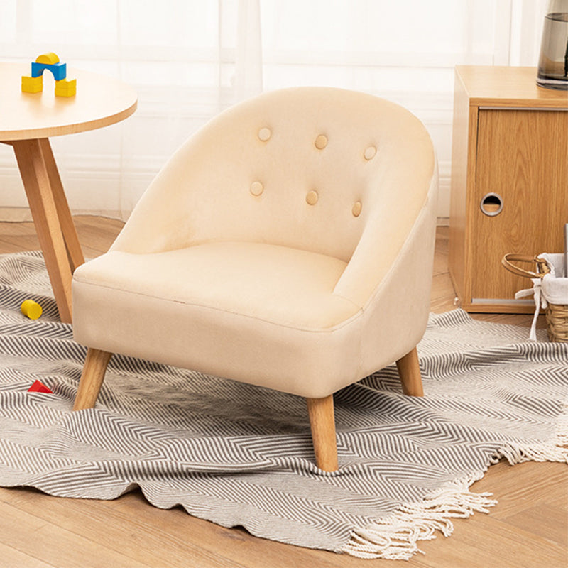 Barrel Chair 19.6" L x20.4" W x20" H Arms Included Chair for Living Room Velvet Beige Clearhalo 'Accent Chairs' 'accent_chairs' 'Chairs & Seating' 'Furniture' 'furniture_accent_chairs' 'Living Room Furniture' 5046037