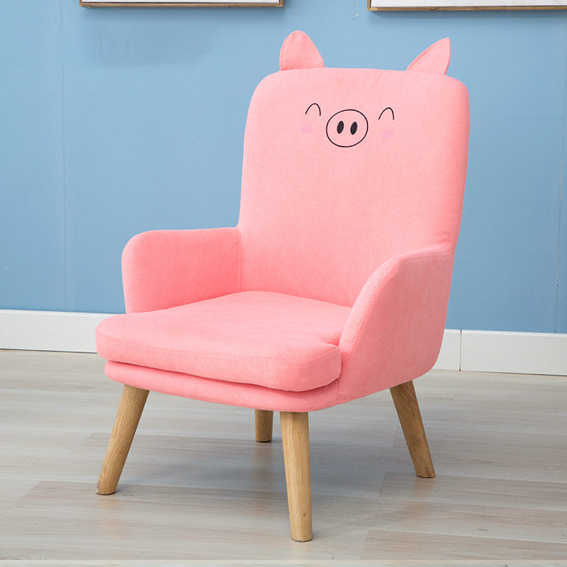 Linen Chair 18.5" L x19.6" W x28.3" H Arms Included Chair for Living Room Pearl Pink Clearhalo 'Accent Chairs' 'accent_chairs' 'Chairs & Seating' 'Furniture' 'furniture_accent_chairs' 'Living Room Furniture' 5046089