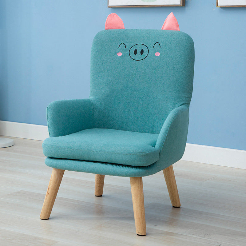 Linen Chair 18.5" L x19.6" W x28.3" H Arms Included Chair for Living Room Dark Army Green Clearhalo 'Accent Chairs' 'accent_chairs' 'Chairs & Seating' 'Furniture' 'furniture_accent_chairs' 'Living Room Furniture' 5046090