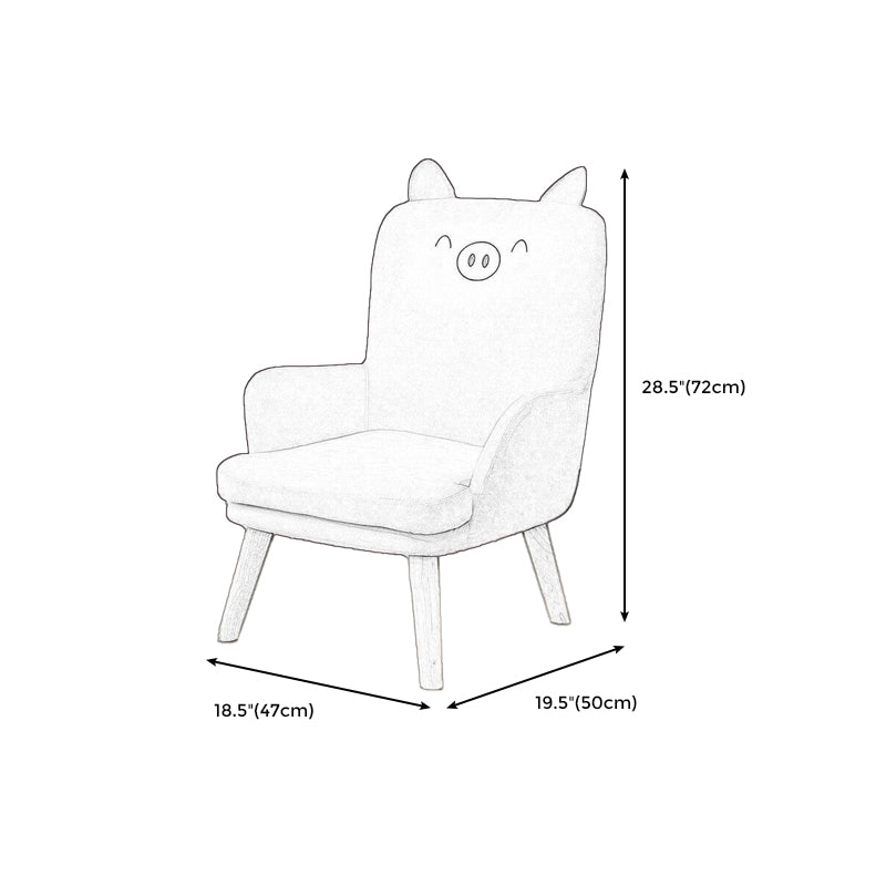 Linen Chair 18.5" L x19.6" W x28.3" H Arms Included Chair for Living Room Clearhalo 'Accent Chairs' 'accent_chairs' 'Chairs & Seating' 'Furniture' 'furniture_accent_chairs' 'Living Room Furniture' 5046093