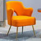 Armchair Chair 23.6" L x23.6" W x30.7" H Chair with Basic Four Legs Velvet Orange Clearhalo 'Accent Chairs' 'accent_chairs' 'Chairs & Seating' 'Furniture' 'furniture_accent_chairs' 'Living Room Furniture' 5046096