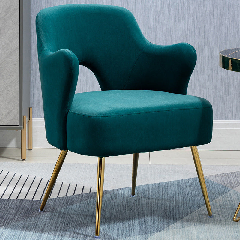 Armchair Chair 23.6" L x23.6" W x30.7" H Chair with Basic Four Legs Green Clearhalo 'Accent Chairs' 'accent_chairs' 'Chairs & Seating' 'Furniture' 'furniture_accent_chairs' 'Living Room Furniture' 5046100