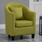 Armchair Chair 26.3" L x25.5" W x35.4" H Chair with Basic Four Legs Green Linen Clearhalo 'Accent Chairs' 'accent_chairs' 'Chairs & Seating' 'Furniture' 'furniture_accent_chairs' 'Living Room Furniture' 5046115