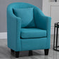 Armchair Chair 26.3" L x25.5" W x35.4" H Chair with Basic Four Legs Linen Clearhalo 'Accent Chairs' 'accent_chairs' 'Chairs & Seating' 'Furniture' 'furniture_accent_chairs' 'Living Room Furniture' 5046123