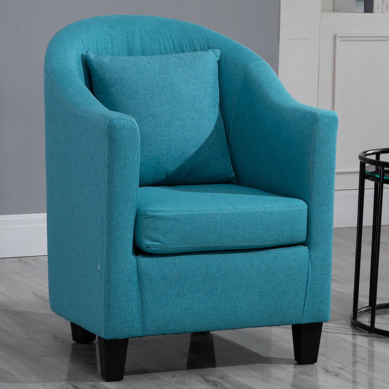 Armchair Chair 26.3" L x25.5" W x35.4" H Chair with Basic Four Legs Linen Clearhalo 'Accent Chairs' 'accent_chairs' 'Chairs & Seating' 'Furniture' 'furniture_accent_chairs' 'Living Room Furniture' 5046123