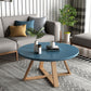 Nordic Style Cocktail Table Multi-color Selection Solid Wood Material Round Coffee Table Blue Clearhalo 'Coffee & Accent Tables' 'Coffee Tables' 'coffee_tables' 'furn' 'furn_coffee_tables' 'Furniture' 'furniture_coffee_tables' 'Living Room Furniture' 5046158