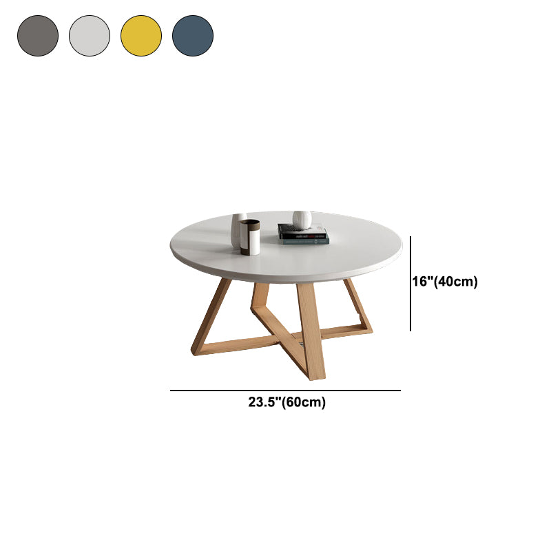 Nordic Style Cocktail Table Multi-color Selection Solid Wood Material Round Coffee Table Clearhalo 'Coffee & Accent Tables' 'Coffee Tables' 'coffee_tables' 'furn' 'furn_coffee_tables' 'Furniture' 'furniture_coffee_tables' 'Living Room Furniture' 5046172