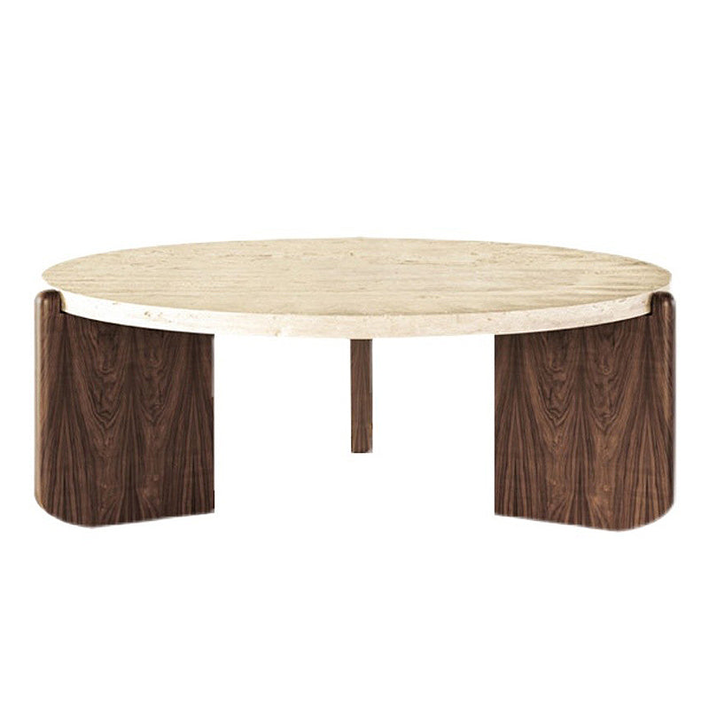 Single 3 Legs Coffee Table Wooden Modern Beige/Brown/Black Cocktail Table Clearhalo 'Coffee & Accent Tables' 'Coffee Tables' 'coffee_tables' 'furn' 'furn_coffee_tables' 'Furniture' 'furniture_coffee_tables' 'Living Room Furniture' 5046181