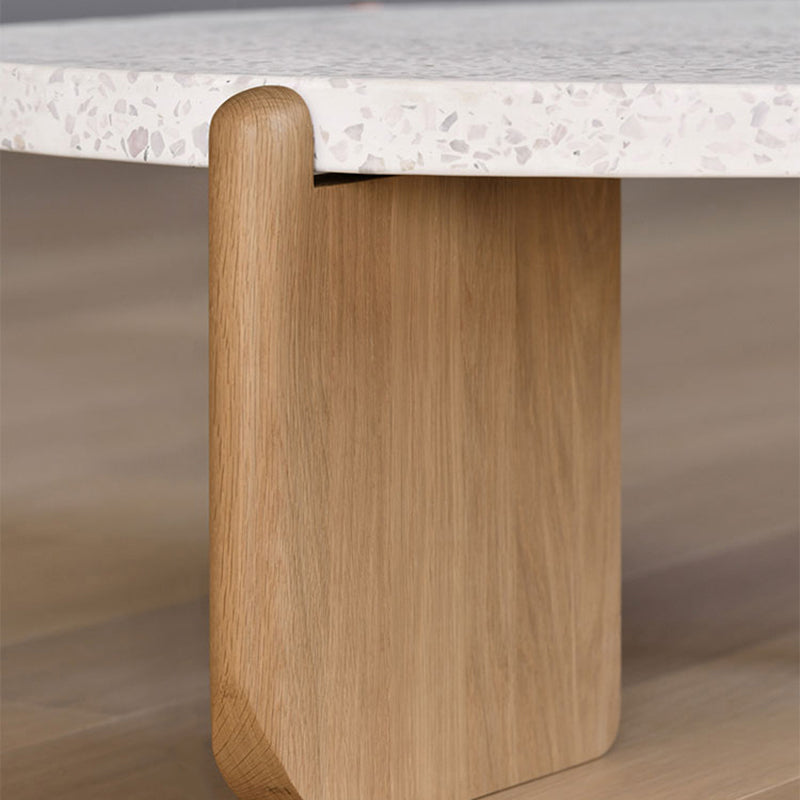 Single 3 Legs Coffee Table Wooden Modern Beige/Brown/Black Cocktail Table Clearhalo 'Coffee & Accent Tables' 'Coffee Tables' 'coffee_tables' 'furn' 'furn_coffee_tables' 'Furniture' 'furniture_coffee_tables' 'Living Room Furniture' 5046183