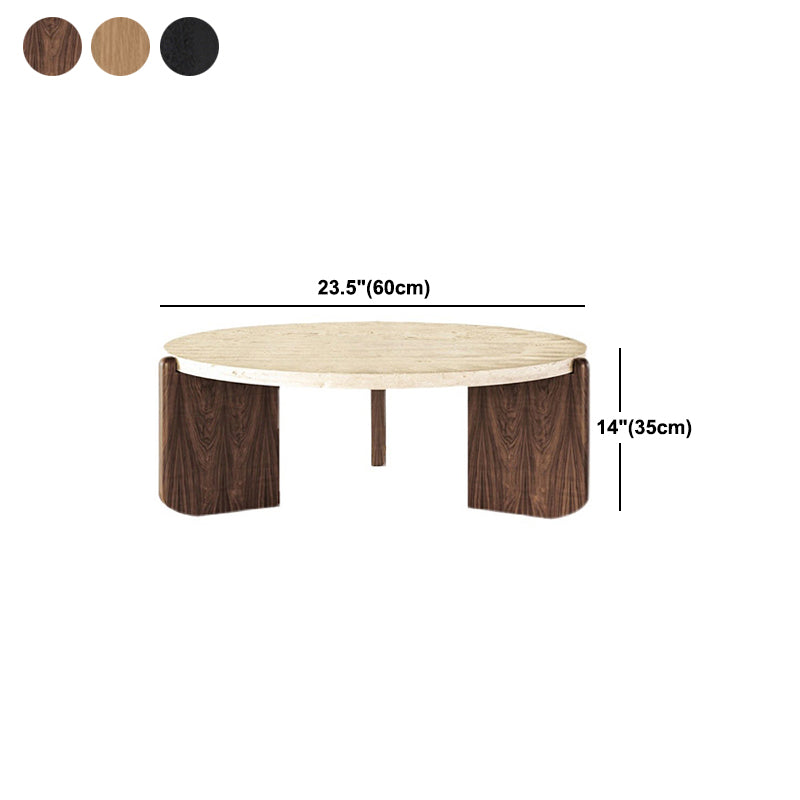 Single 3 Legs Coffee Table Wooden Modern Beige/Brown/Black Cocktail Table Clearhalo 'Coffee & Accent Tables' 'Coffee Tables' 'coffee_tables' 'furn' 'furn_coffee_tables' 'Furniture' 'furniture_coffee_tables' 'Living Room Furniture' 5046184