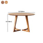 Mesa de centro con patas de trineo de madera única, mesa de cóctel redonda