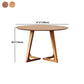 Mesa de centro con patas de trineo de madera única, mesa de cóctel redonda