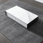 Modern Slate Block Coffee Table with Drawer Rectangular Cocktail Table White Clearhalo 'Coffee & Accent Tables' 'Coffee Tables' 'coffee_tables' 'furn' 'furn_coffee_tables' 'Furniture' 'furniture_coffee_tables' 'Living Room Furniture' 5046200