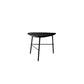 Modern Metal 3 Legs / Trestle Base Triangle / Oval Wood Top Coffee Table 24"L x 20"W x 18"H Black Clearhalo 'Coffee & Accent Tables' 'Coffee Tables' 'coffee_tables' 'furn' 'furn_coffee_tables' 'Furniture' 'furniture_coffee_tables' 'Living Room Furniture' 5046308