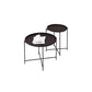 Modern Cross Legs Ironcraft Round Top Coffee Table/Nesting Tables Clearhalo 'Coffee & Accent Tables' 'Coffee Tables' 'coffee_tables' 'furn' 'furn_coffee_tables' 'Furniture' 'furniture_coffee_tables' 'Living Room Furniture' 5046368