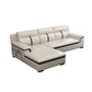 Gorgeous Style Seating White Black Sofa with Pillow Back Sofa 102"L x 67"W x 35"H Left Clearhalo 'furn' 'furn_sectionals' 'Furniture' 'furniture_sectionals' 'Living Room Furniture' 'Sectionals' 5046391