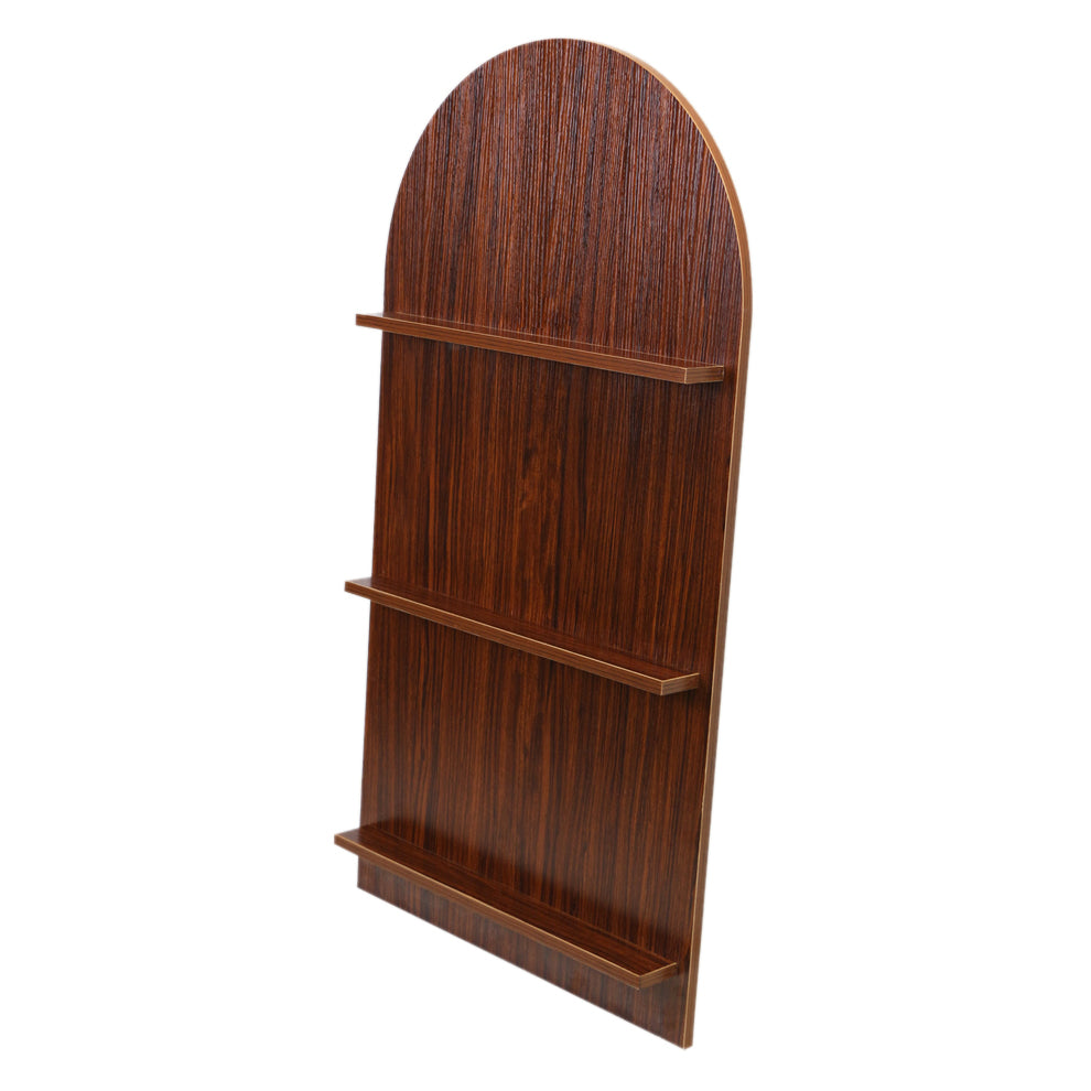 3-Shelf Wood Standard Bookshelf 43.3"H Contemporary Closed Back Bookshelf Clearhalo 'Bookcases' 'furn' 'furn_bookcases' 'Furniture' 'furniture_bookcases' 'Office Furniture' 5047496
