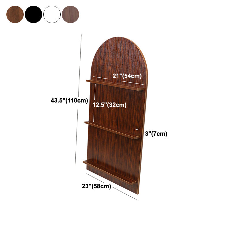 3-Shelf Wood Standard Bookshelf 43.3"H Contemporary Closed Back Bookshelf Clearhalo 'Bookcases' 'furn' 'furn_bookcases' 'Furniture' 'furniture_bookcases' 'Office Furniture' 5047503