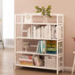 White Manufactured Etagere Bookshelf Modern Open Vertical Bookcase Clearhalo 'Bookcases' 'furn' 'furn_bookcases' 'Furniture' 'furniture_bookcases' 'Office Furniture' 5047507