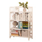 White Manufactured Etagere Bookshelf Modern Open Vertical Bookcase 27.6"L x 9.8"W x 49.2"H Clearhalo 'Bookcases' 'furn' 'furn_bookcases' 'Furniture' 'furniture_bookcases' 'Office Furniture' 5047512
