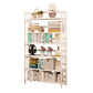 White Manufactured Etagere Bookshelf Modern Open Vertical Bookcase 35.4"L x 9.8"W x 66.9"H Clearhalo 'Bookcases' 'furn' 'furn_bookcases' 'Furniture' 'furniture_bookcases' 'Office Furniture' 5047513