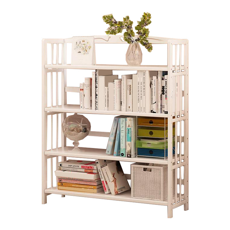 White Manufactured Etagere Bookshelf Modern Open Vertical Bookcase 35.4"L x 9.8"W x 49.2"H Clearhalo 'Bookcases' 'furn' 'furn_bookcases' 'Furniture' 'furniture_bookcases' 'Office Furniture' 5047515