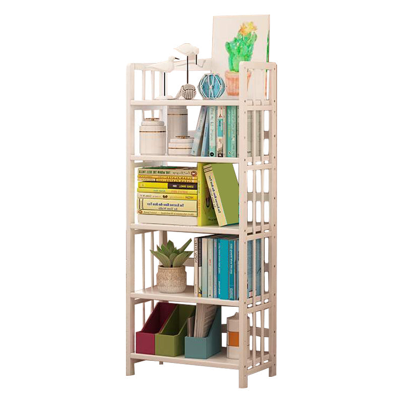 White Manufactured Etagere Bookshelf Modern Open Vertical Bookcase 19.7"L x 9.8"W x 60.6"H Clearhalo 'Bookcases' 'furn' 'furn_bookcases' 'Furniture' 'furniture_bookcases' 'Office Furniture' 5047516