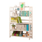White Manufactured Etagere Bookshelf Modern Open Vertical Bookcase 35.4"L x 9.8"W x 60.6"H Clearhalo 'Bookcases' 'furn' 'furn_bookcases' 'Furniture' 'furniture_bookcases' 'Office Furniture' 5047521