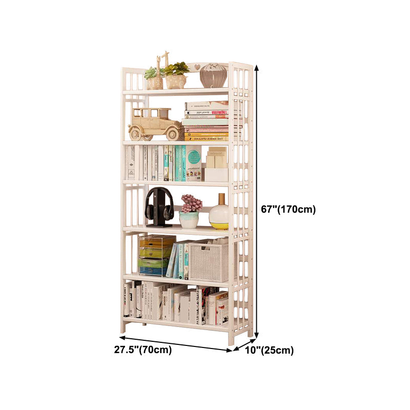 White Manufactured Etagere Bookshelf Modern Open Vertical Bookcase Clearhalo 'Bookcases' 'furn' 'furn_bookcases' 'Furniture' 'furniture_bookcases' 'Office Furniture' 5047536