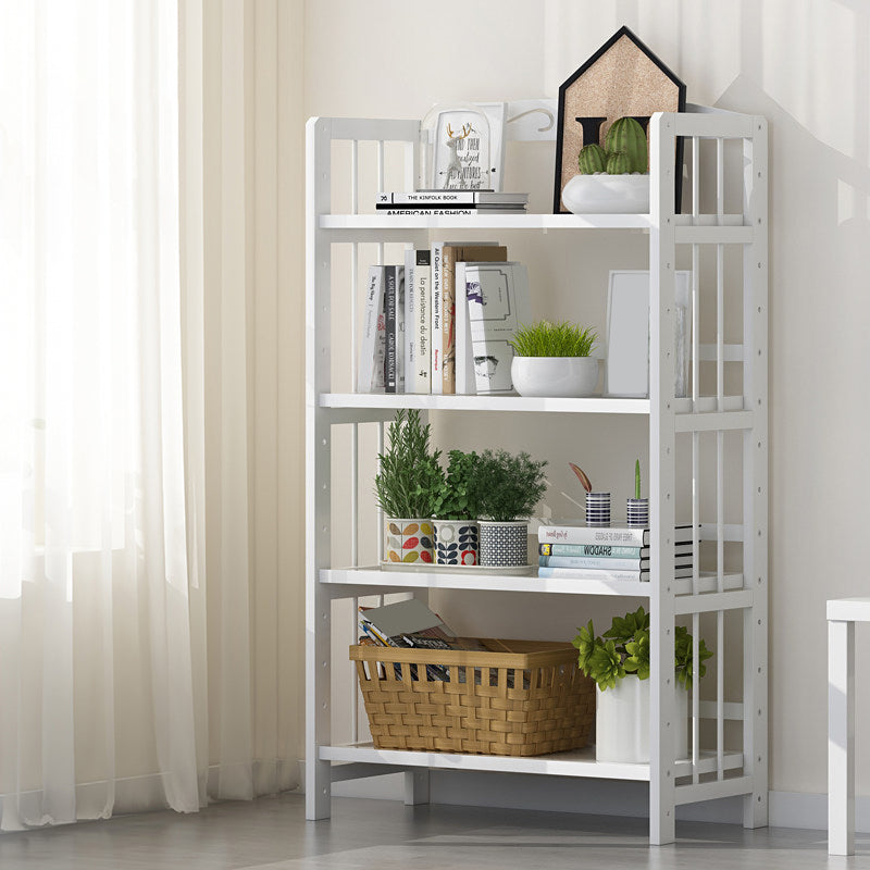 Contemporary Manufactured Wood Etagere Bookshelf Vertical Open Bookcase 19.7"L x 9.8"W x 49.2"H White Clearhalo 'Bookcases' 'furn' 'furn_bookcases' 'Furniture' 'furniture_bookcases' 'Office Furniture' 5047539