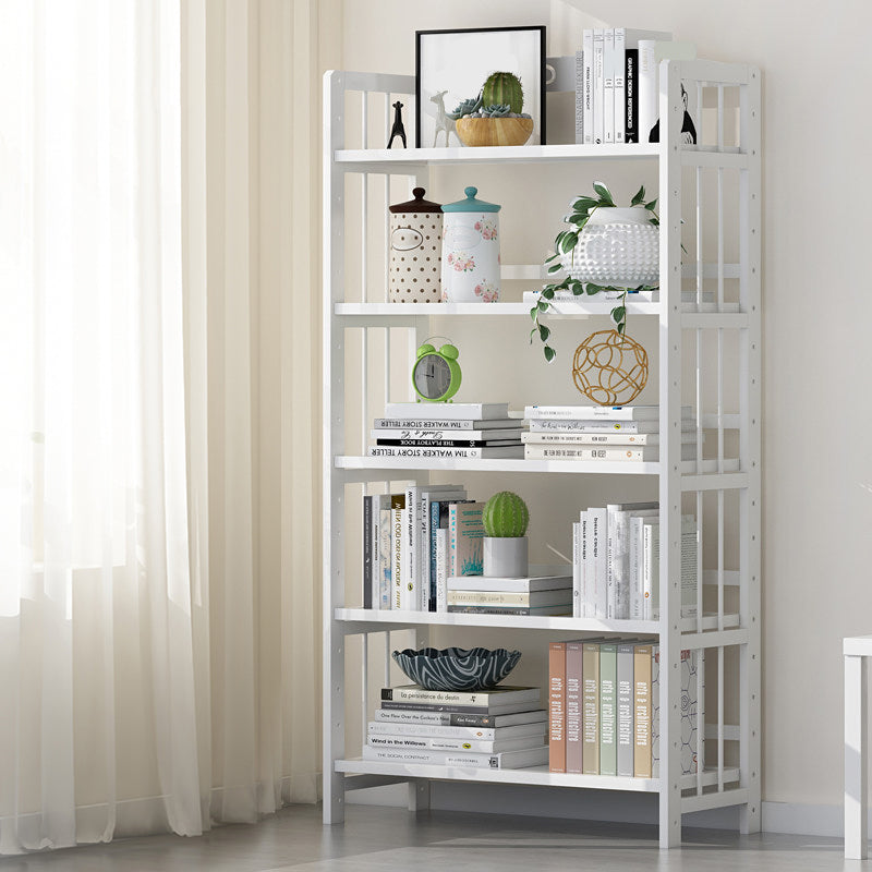 Contemporary Manufactured Wood Etagere Bookshelf Vertical Open Bookcase 27.6"L x 9.8"W x 61"H White Clearhalo 'Bookcases' 'furn' 'furn_bookcases' 'Furniture' 'furniture_bookcases' 'Office Furniture' 5047547