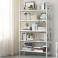Contemporary Manufactured Wood Etagere Bookshelf Vertical Open Bookcase 35.4"L x 9.8"W x 61"H White Clearhalo 'Bookcases' 'furn' 'furn_bookcases' 'Furniture' 'furniture_bookcases' 'Office Furniture' 5047548
