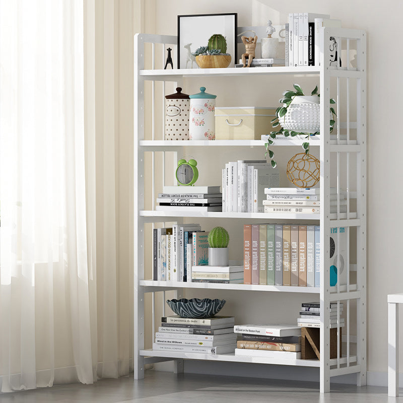 Contemporary Manufactured Wood Etagere Bookshelf Vertical Open Bookcase 35.4"L x 9.8"W x 61"H White Clearhalo 'Bookcases' 'furn' 'furn_bookcases' 'Furniture' 'furniture_bookcases' 'Office Furniture' 5047548